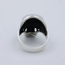 Gothic Skull Sterling Silver Men Ring - Biker Jewelry