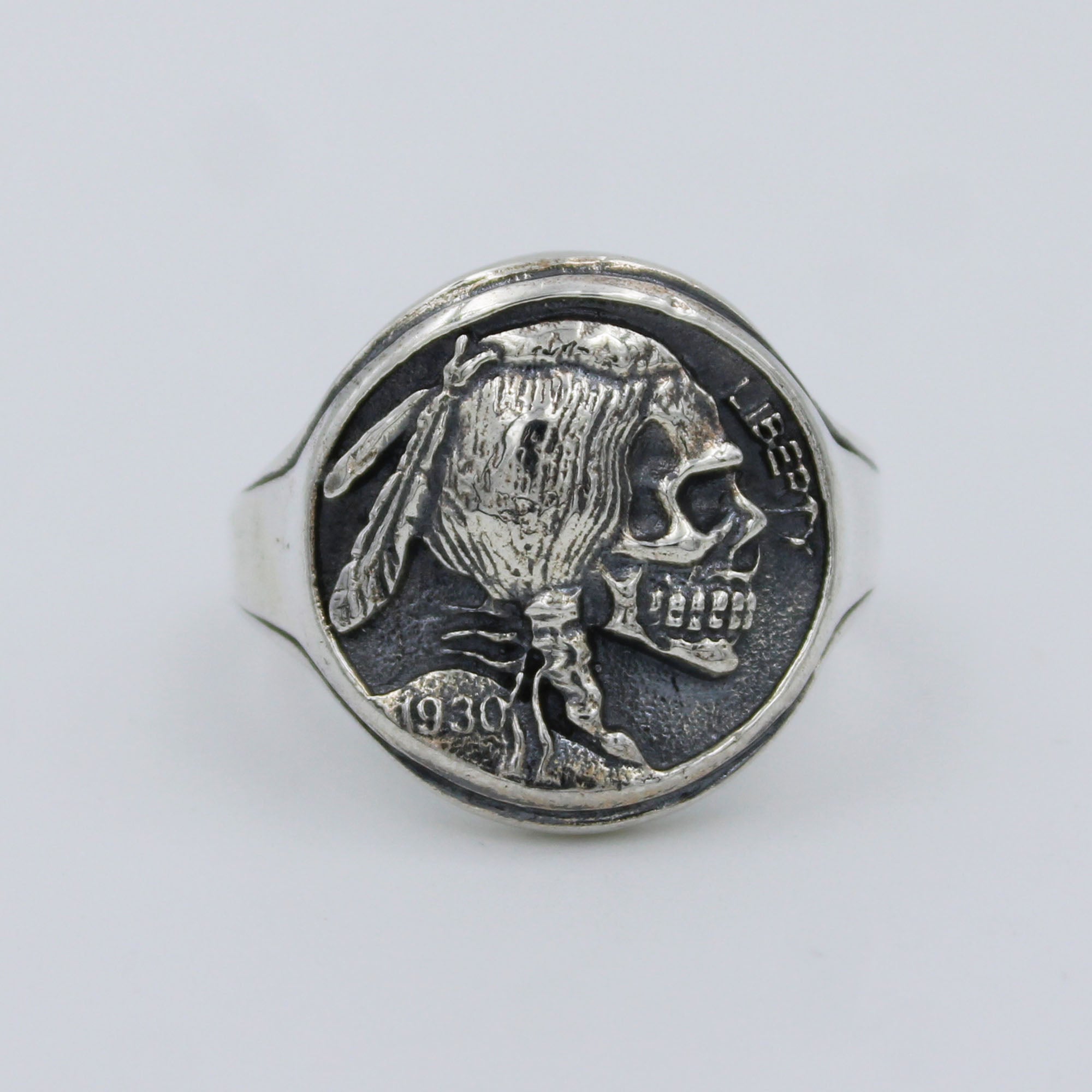 Skull Sterling Silver Ring, 925 Silver Skull Jewelry