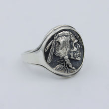 Skull Sterling Silver Ring, 925 Silver Skull Jewelry