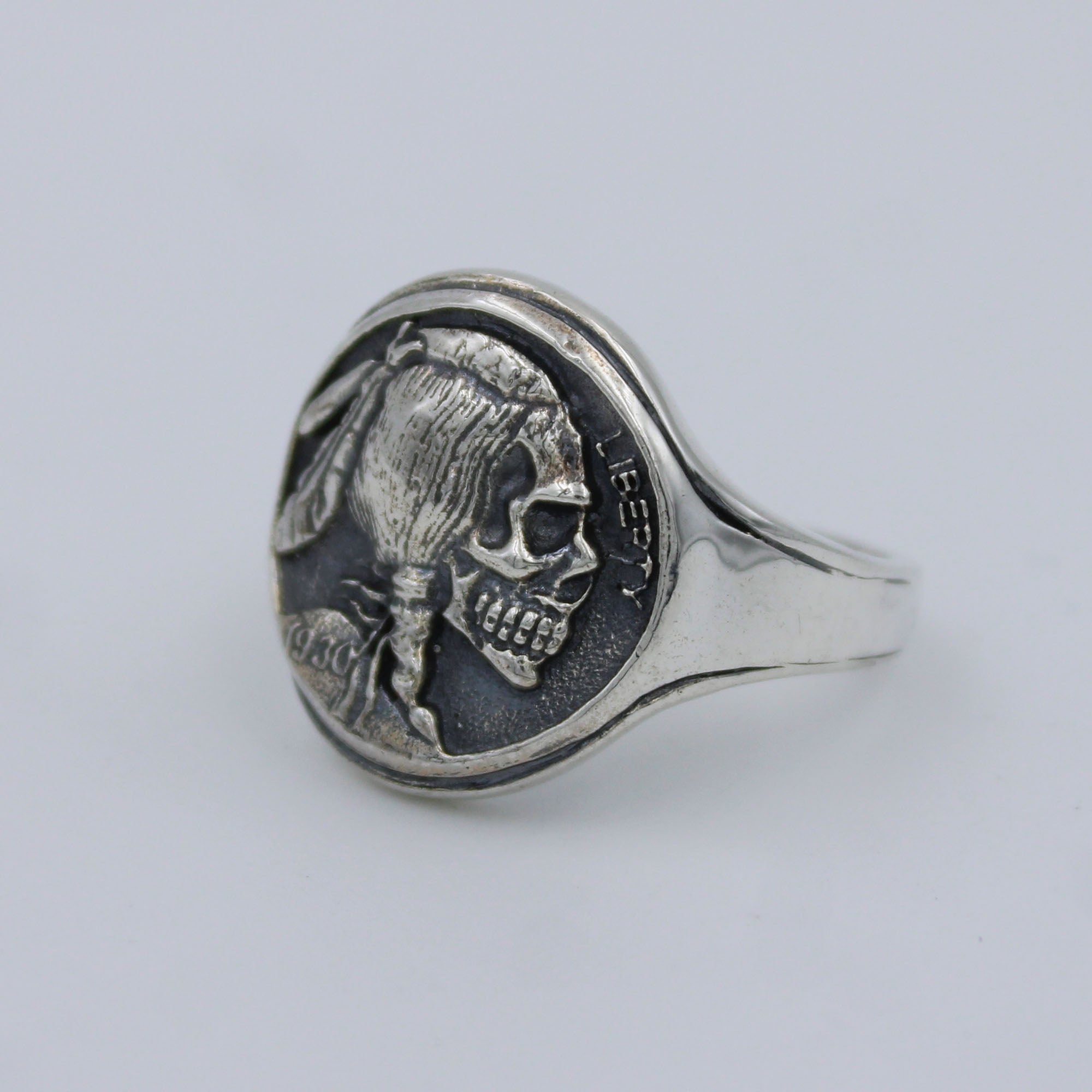 Skull Sterling Silver Ring, 925 Silver Skull Jewelry