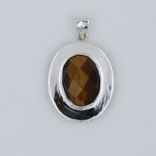 Amazing Large Tiger Eye 925 Silver Pendant