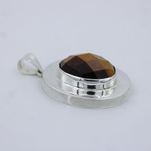 Amazing Large Tiger Eye 925 Silver Pendant