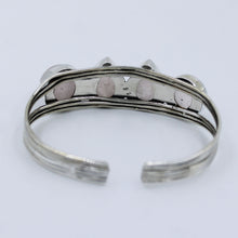 Natural Rose Quartz 925 Silver Handmade Designer Bangle Christmas Gift