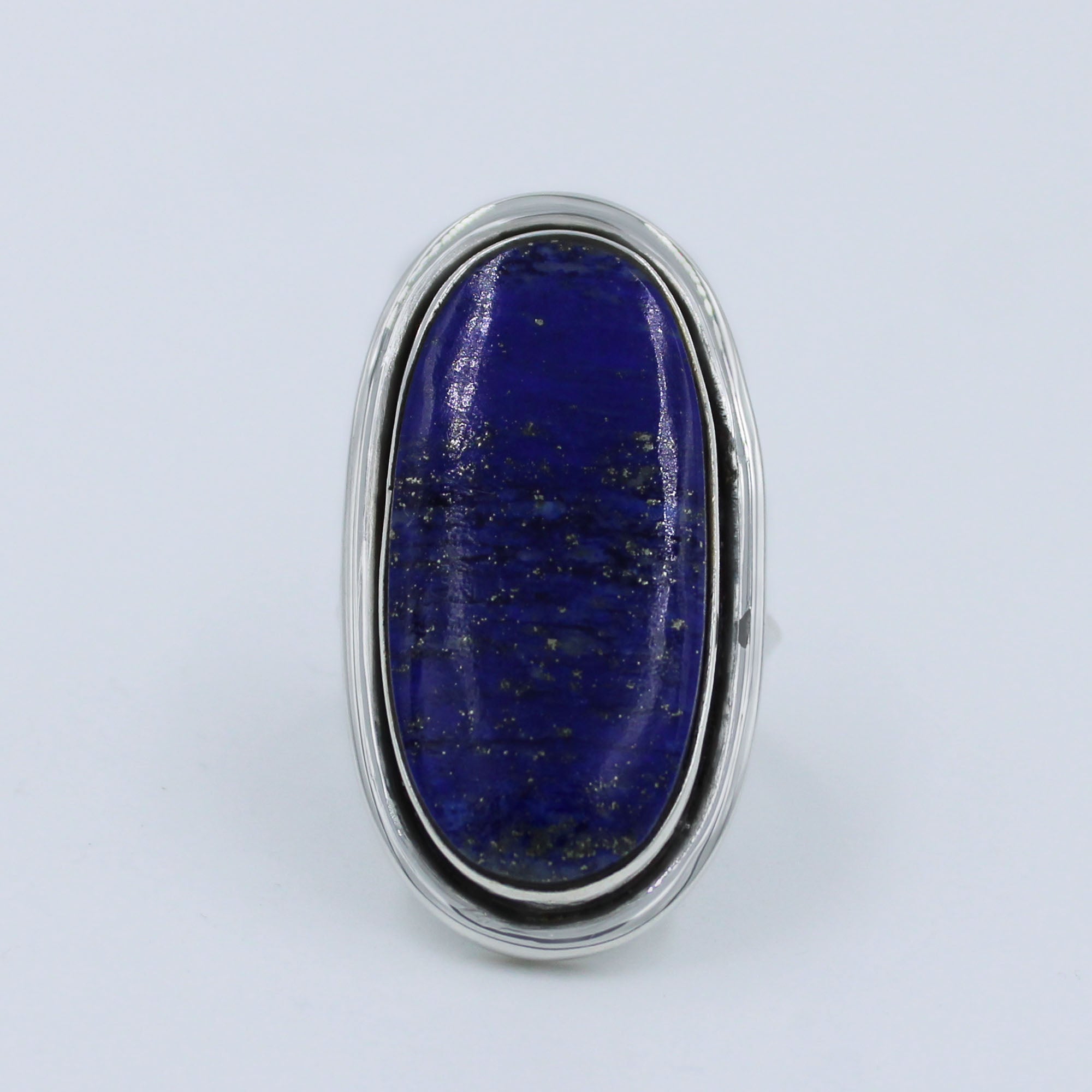 Lapis Lazuli Gemstone 925 Sterling Silver Designer Ring Christmas Gift