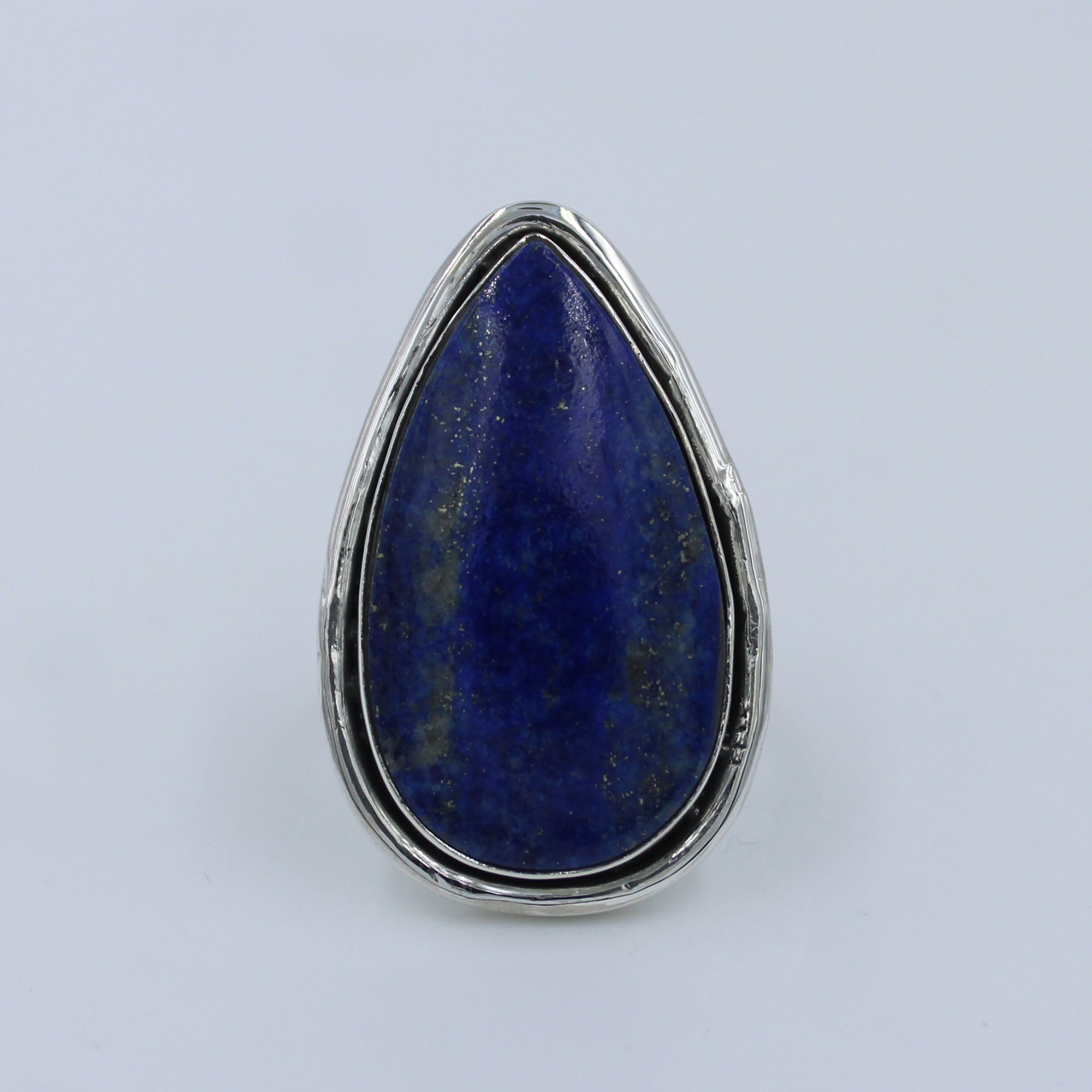 Natural Lapis Lazuli Gemstone Ring 925 Sterling Silver Handmade Ring