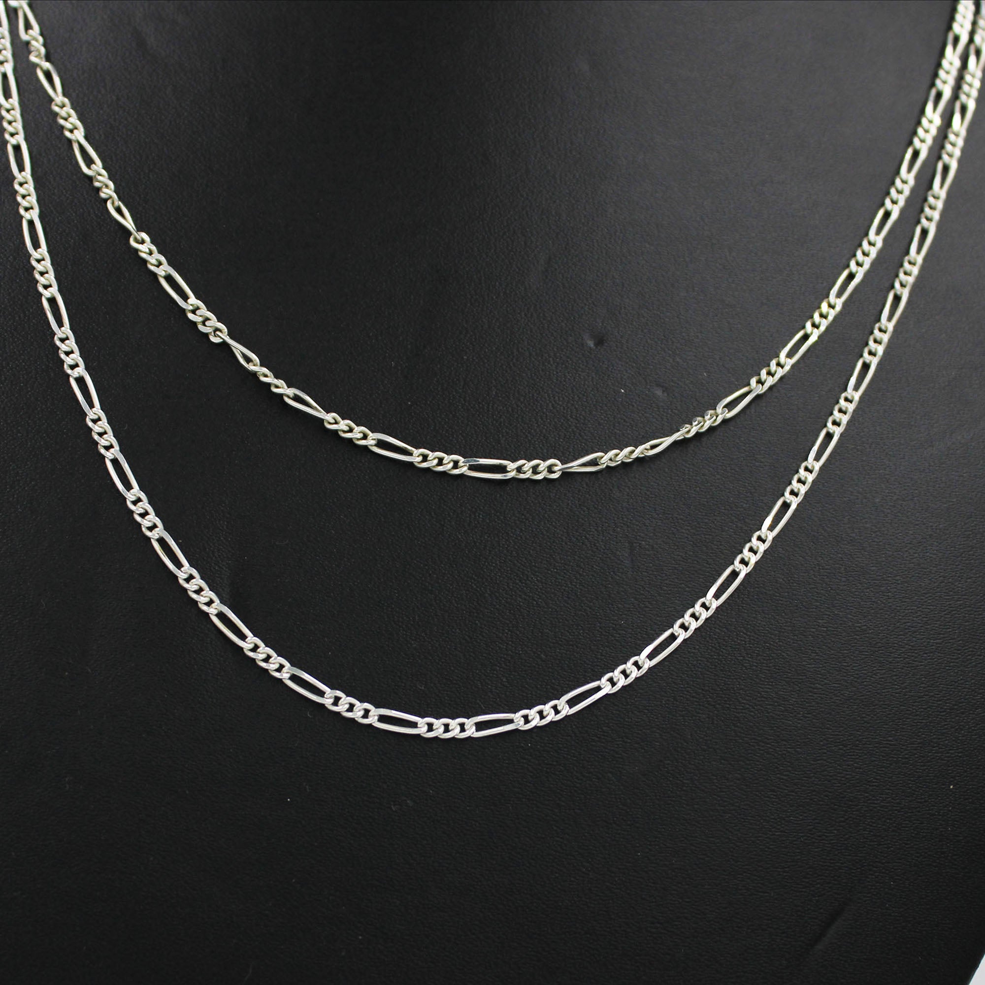 925 Sterling Silver Figaro Chain for Women's Gift