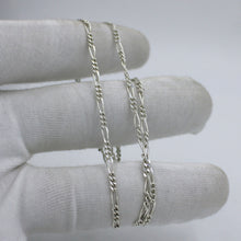 925 Sterling Silver Figaro Chain for Women's Gift