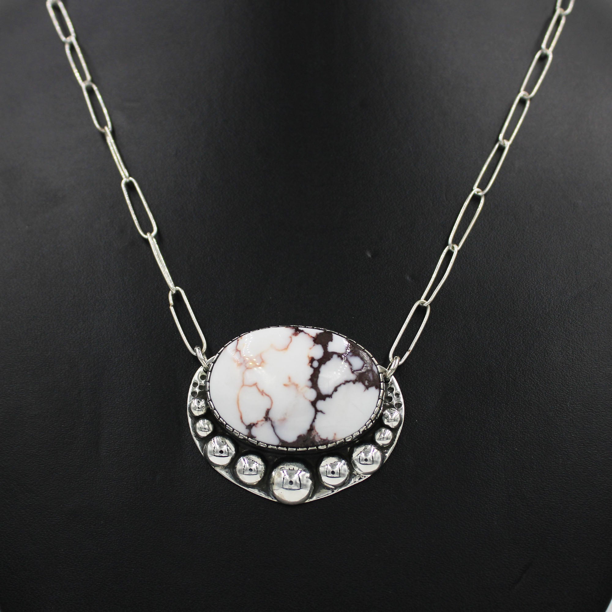 Wild Horse Jasper Gemstone 925 Silver Chain Necklace