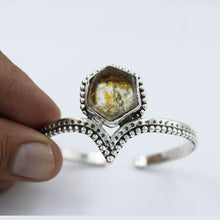 Natural Citrine 925 Sterling Silver Handmade Bangle