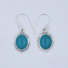 Natural Labradorite Gemstone Dangle Silver Earrings