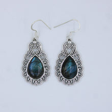 Green Malachite Ethnic Design Earrings - Malachite Jewelry