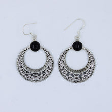 Vintage Sterling Silver Tiger Eye Dangle Earrings