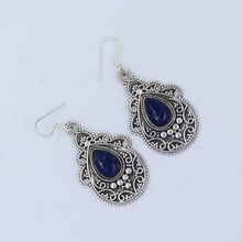 Lapis Lazuli Jewelry 925 Sterling Silver Designer Earrings