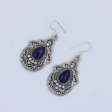 Lapis Lazuli Jewelry 925 Sterling Silver Designer Earrings