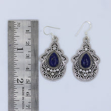 Lapis Lazuli Jewelry 925 Sterling Silver Designer Earrings