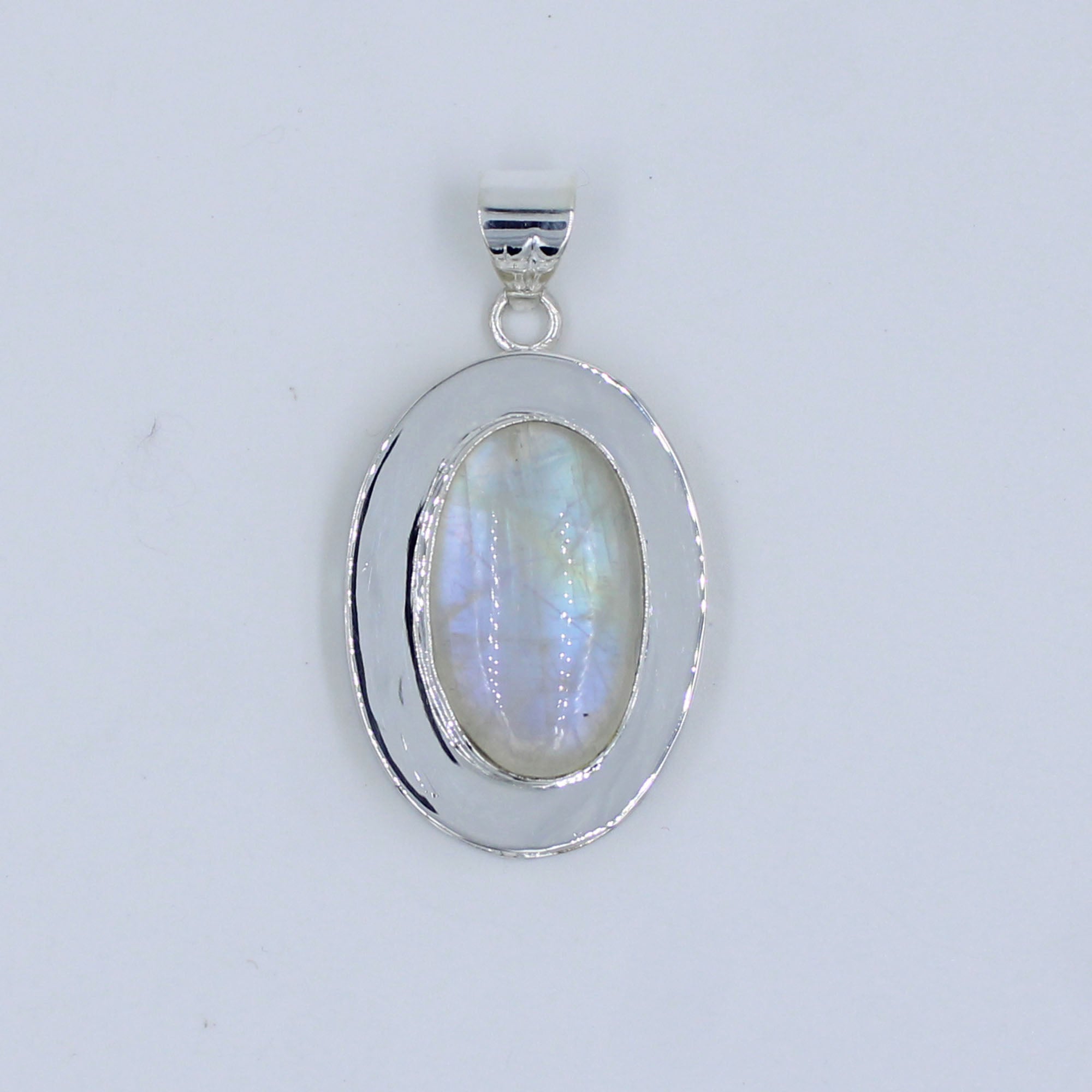 Rainbow Moonstone Silver Jewelry Pendant