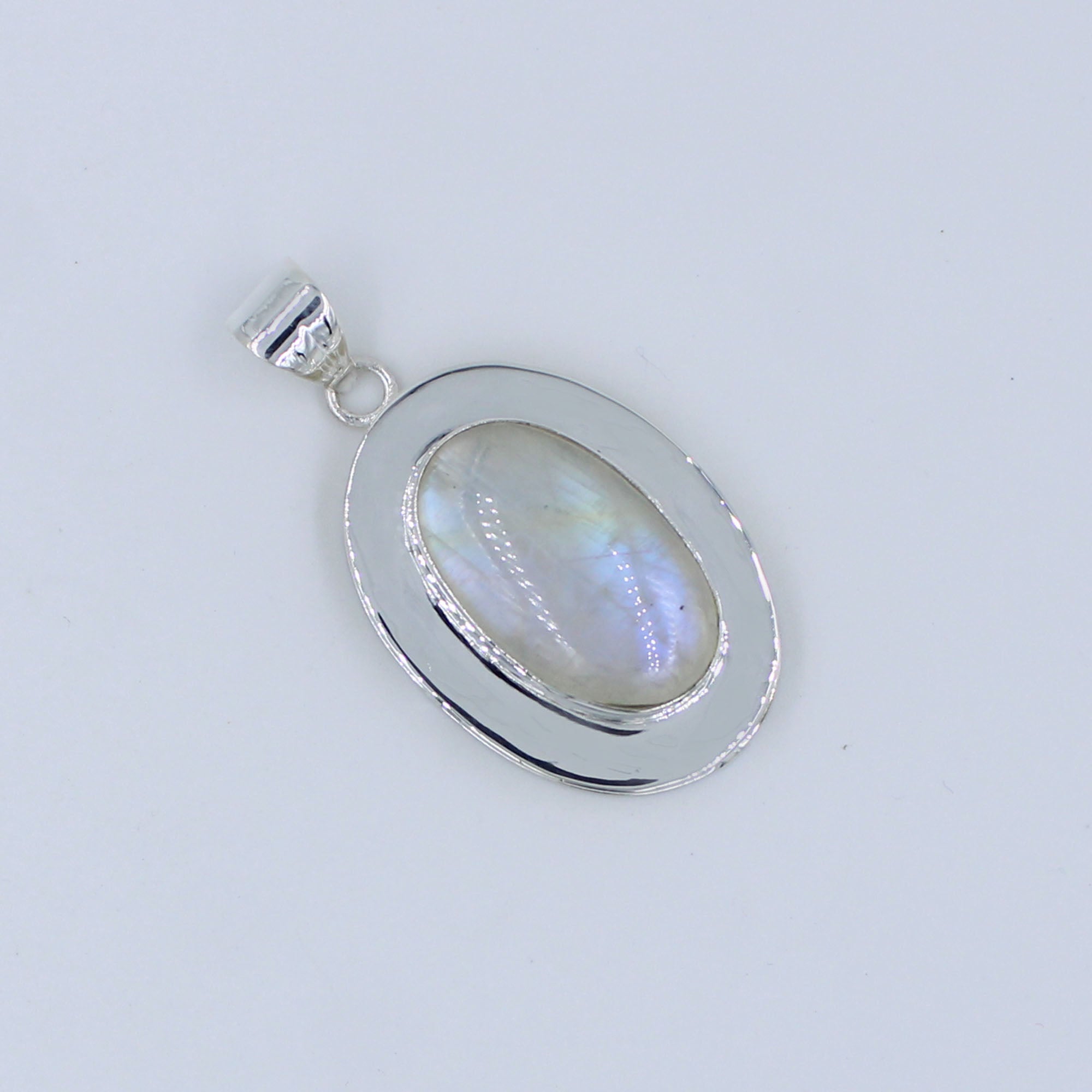 Rainbow Moonstone Silver Jewelry Pendant