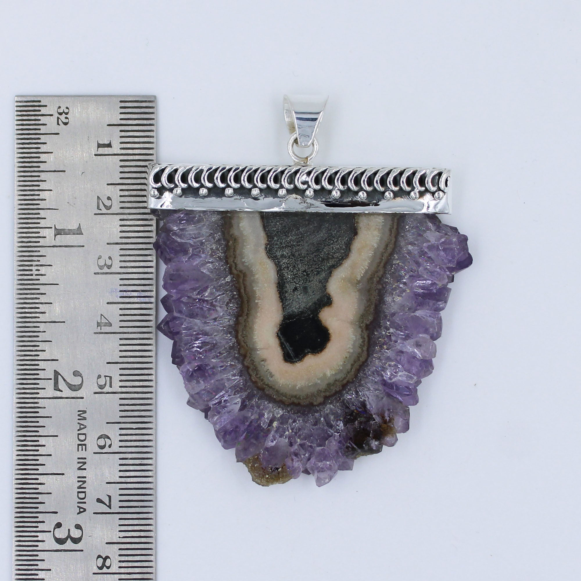 Amethyst Stalactite 925 Sterling Silver Pendant