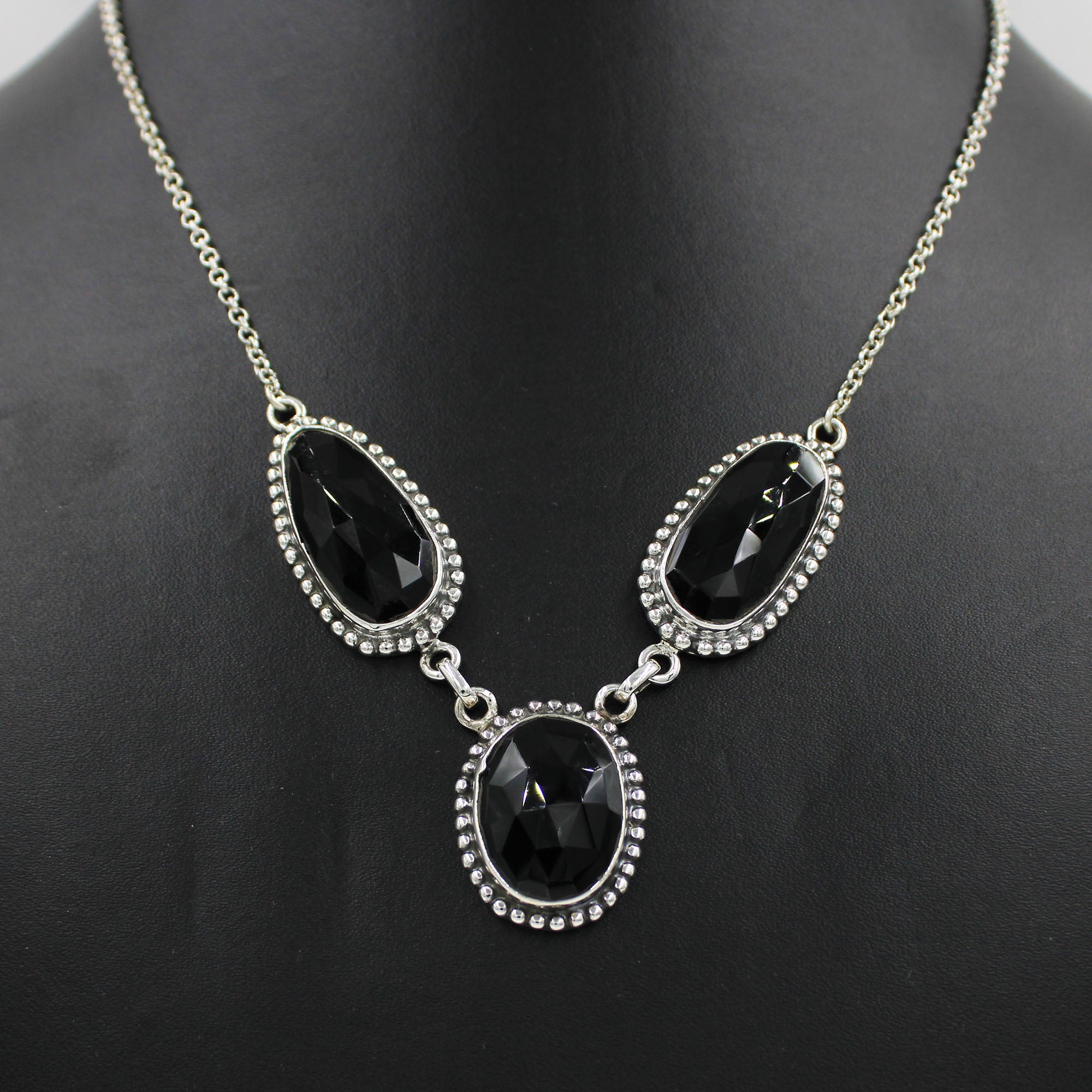 Buy Designer Black Onyx Women Chain Necklace