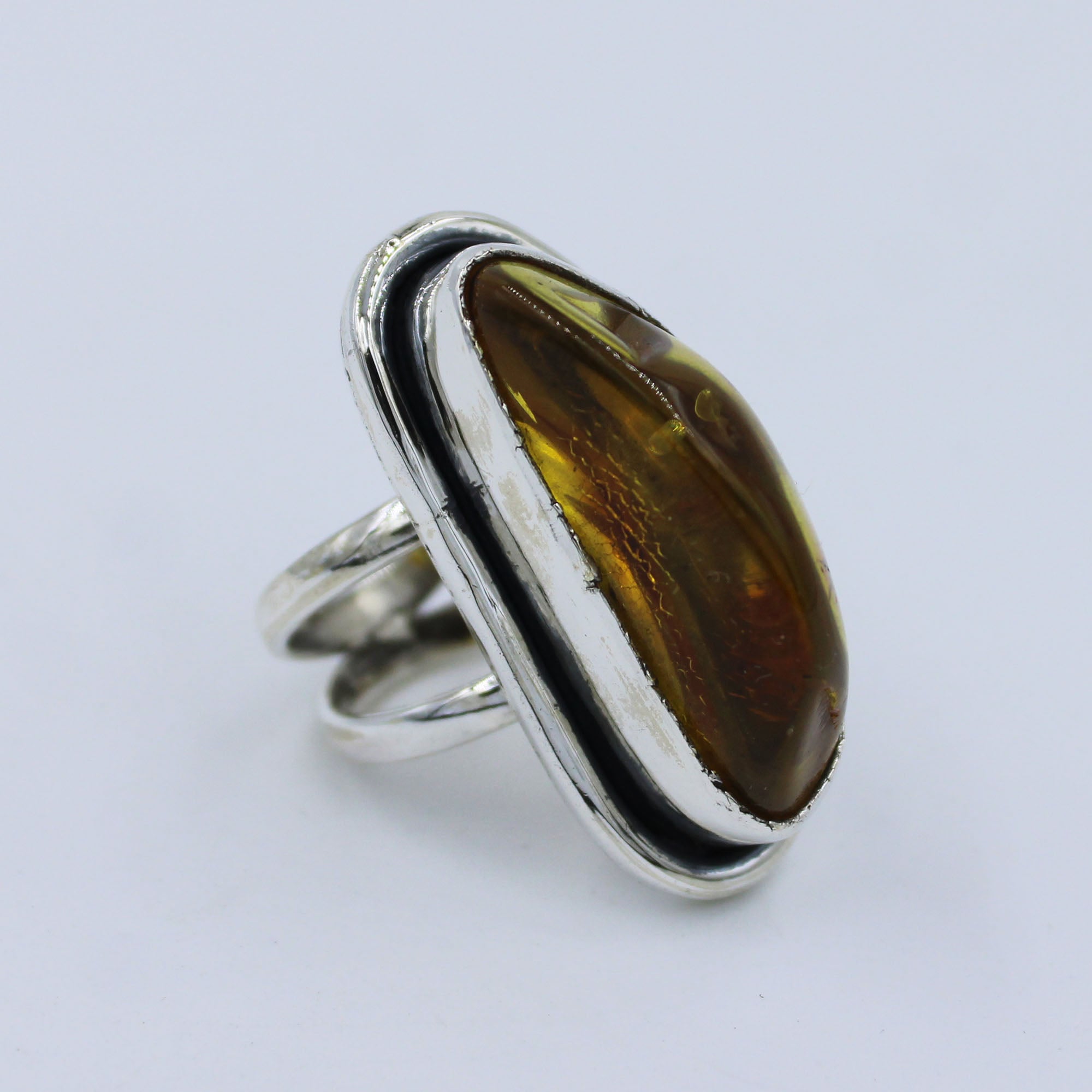 Baltic Amber 925 Sterling Silver Ring