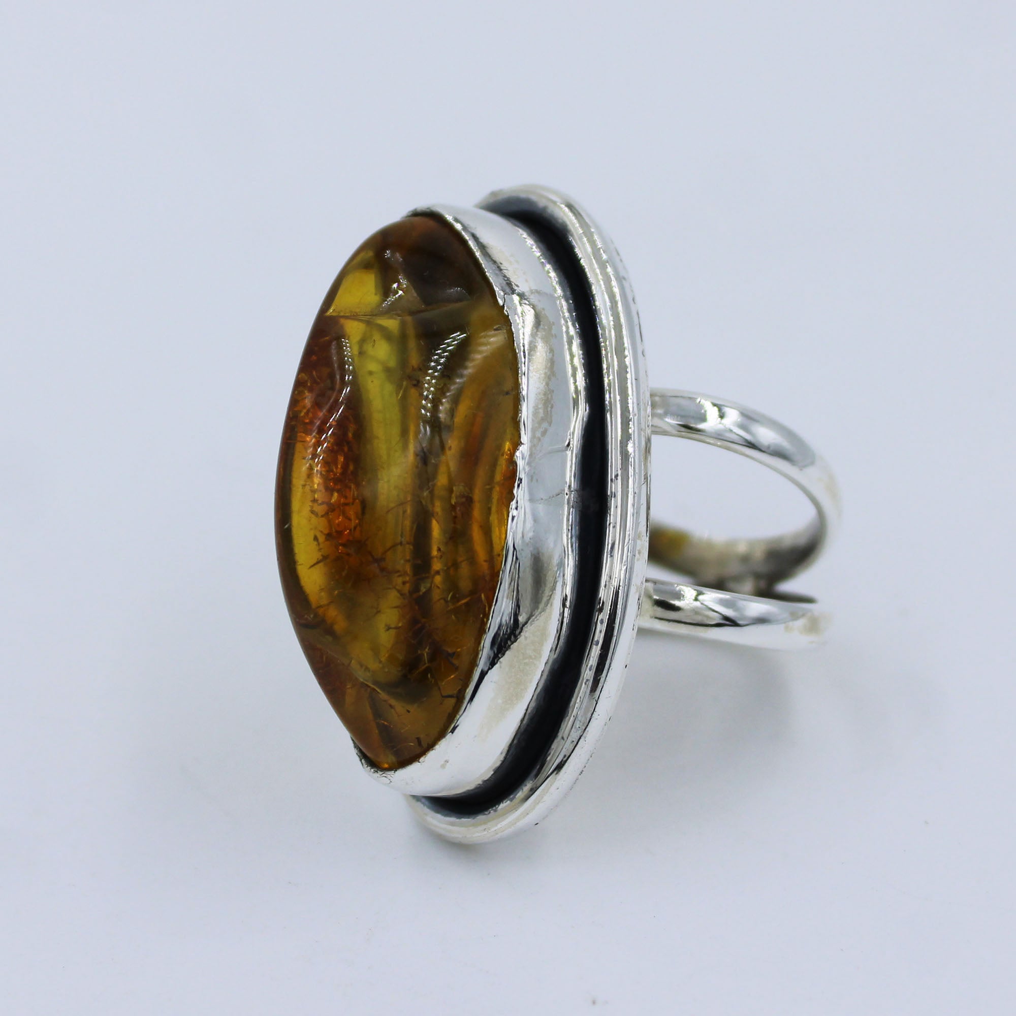 Baltic Amber 925 Sterling Silver Ring
