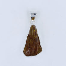 Natural Amber Quintessence 925 Sterling Silver Pendant