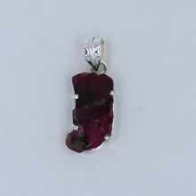 Pink Tourmaline Slice 925 Silver Pendant
