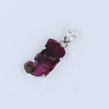 Pink Tourmaline Slice 925 Silver Pendant