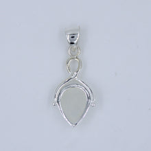 Orange Onyx Cabochon Sterling Silver Pendant