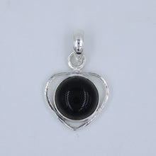 Round Amethyst Cabochon Sterling Silver Pendant