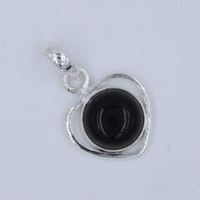 Round Amethyst Cabochon Sterling Silver Pendant