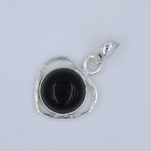 Round Amethyst Cabochon Sterling Silver Pendant