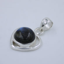 Round Amethyst Cabochon Sterling Silver Pendant