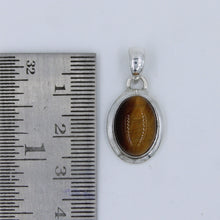 Tiger Eye Gemstone 925 Sterling Silver Pendant