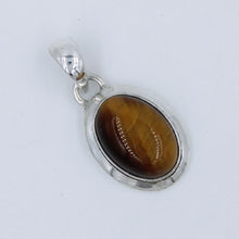 Tiger Eye Gemstone 925 Sterling Silver Pendant