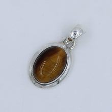 Tiger Eye Gemstone 925 Sterling Silver Pendant