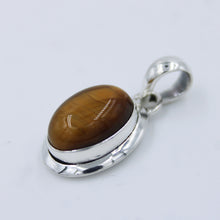 Tiger Eye Gemstone 925 Sterling Silver Pendant