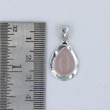 Pink Rose Quartz Sterling Silver Pendant