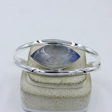 Vibrant Flash Moonstone Cuff Bangle