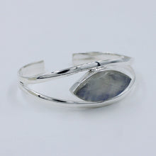 Vibrant Flash Moonstone Cuff Bangle