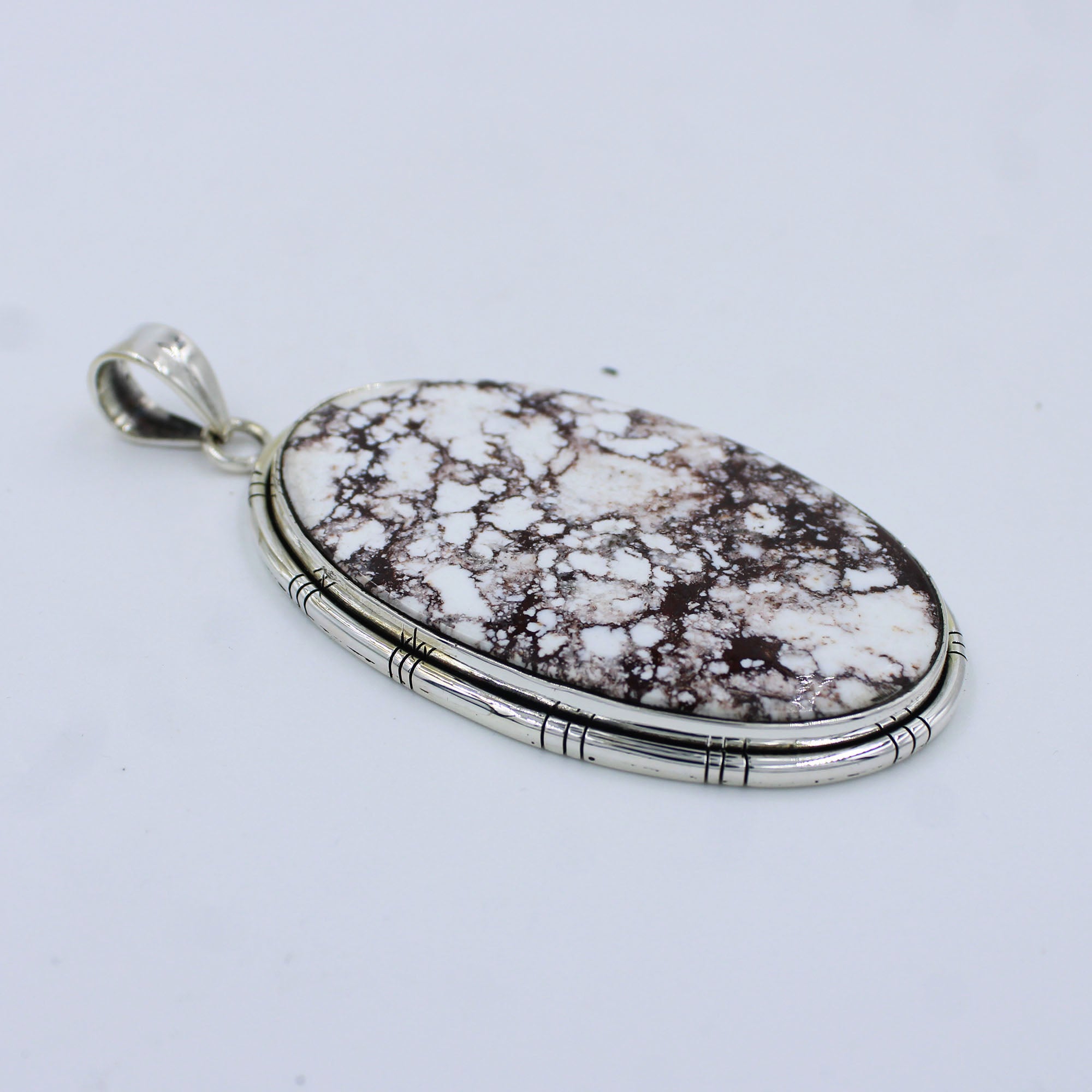 Wild Horse Jasper Designer Sterling Silver Pendant