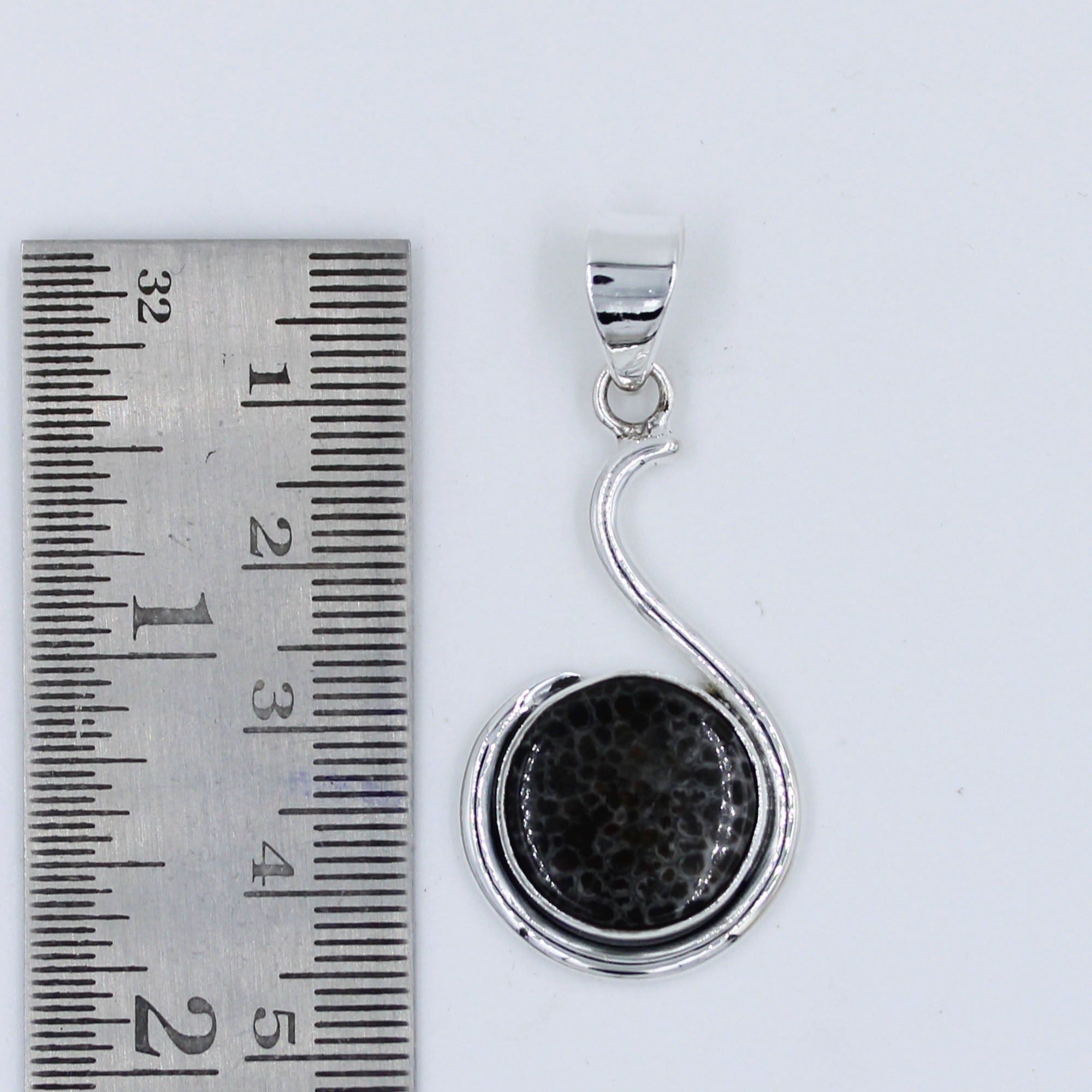 Black Coral 925 Silver Designer Pendant