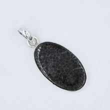 Black Coral 925 Sterling Silver Pendant