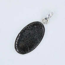 Black Coral 925 Sterling Silver Pendant