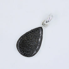 925 Sterling Silver Black Coral Pendant