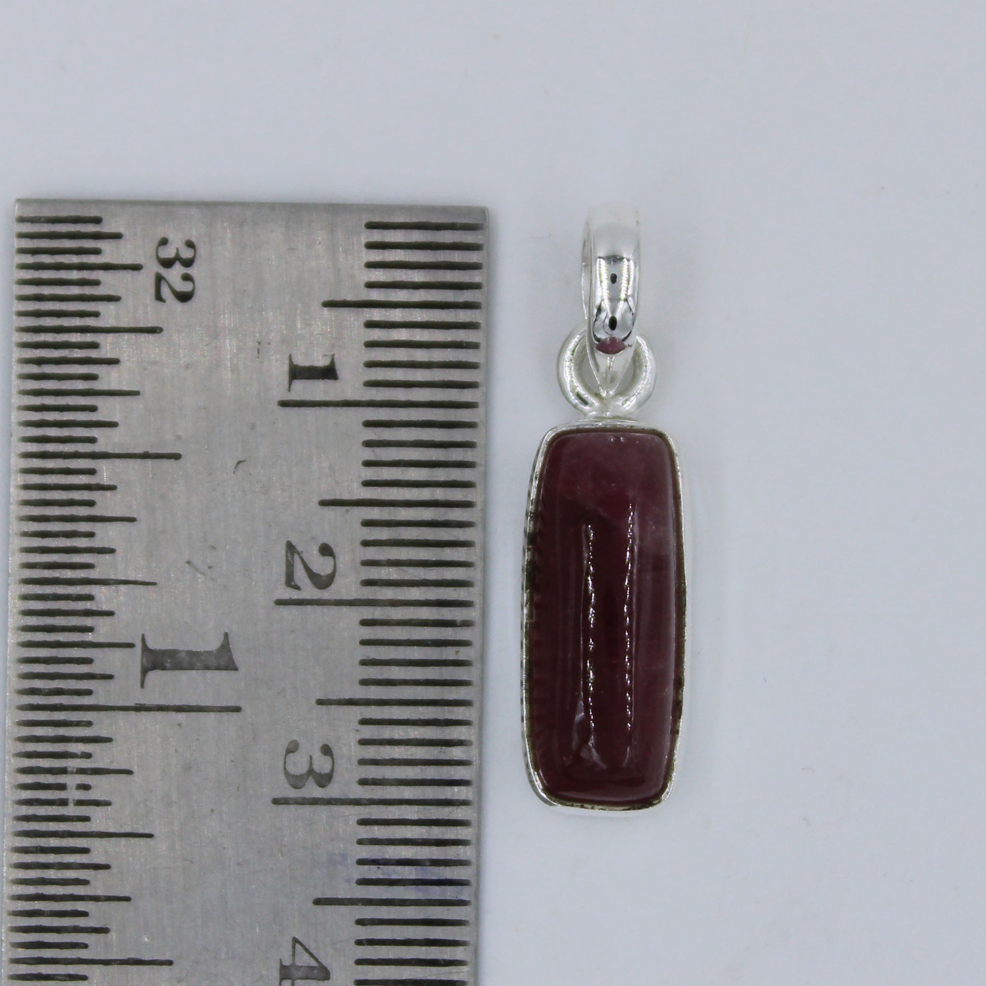 Pink Tourmaline Sterling Silver Pendant