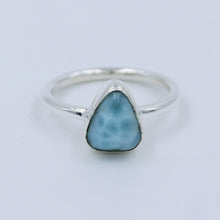 Natural Larimar gemstone 925 Silver Handmade Ring