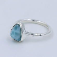 Natural Larimar gemstone 925 Silver Handmade Ring