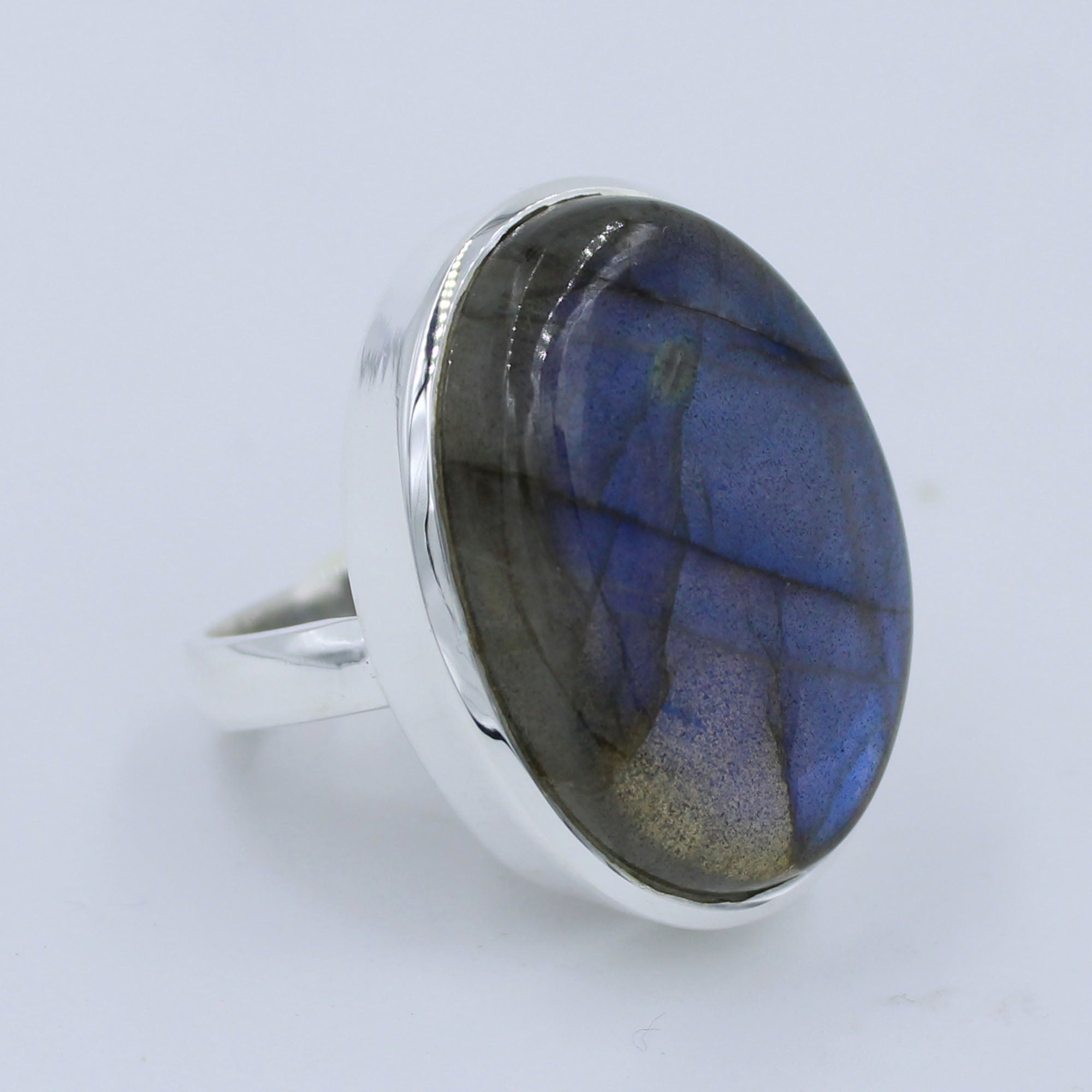 Blue Labradorite Sterling Silver Ring