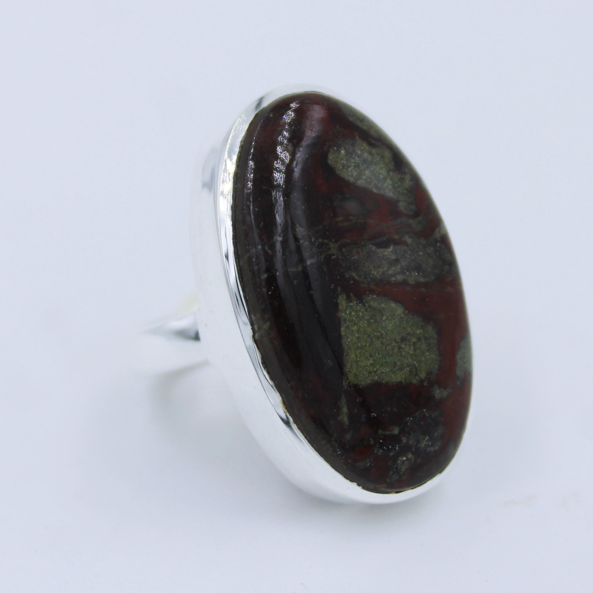 Dragon Blood Jasper Sterling Silver Ring